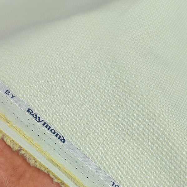 Shirt Fabric Raymond 100% Giza Cotton Premium Jacquard Colour Fade Lemon Green