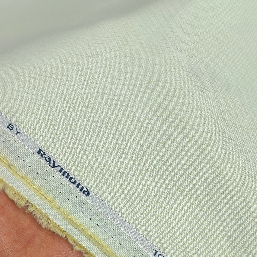 Shirt Fabric Raymond 100% Giza Cotton Premium Jacquard Colour Fade Lemon Green
