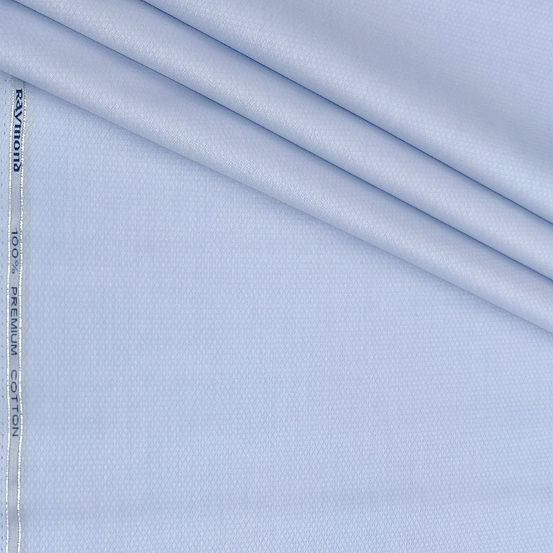 Shirt Fabric Raymond 100% Giza Cotton Premium Jacquard Colour Light Blue
