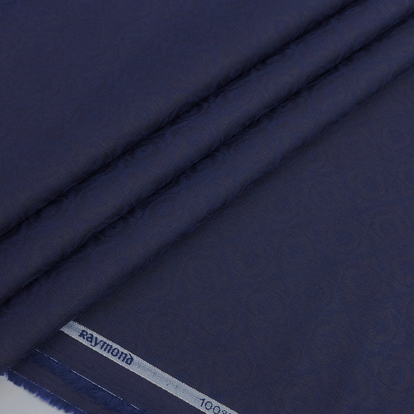Shirt Fabric Raymond 100% Giza Cotton Premium Jacquard Colour Blue