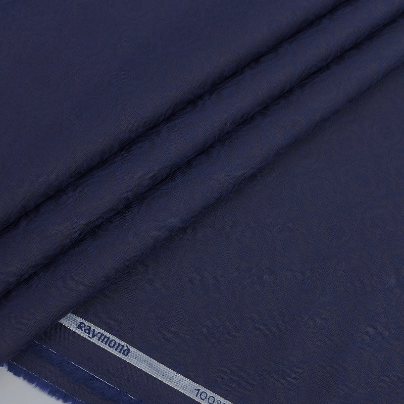 Shirt Fabric Raymond 100% Giza Cotton Premium Jacquard Colour Blue