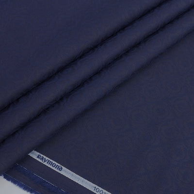 Shirt Fabric Raymond 100% Giza Cotton Premium Jacquard Colour Blue