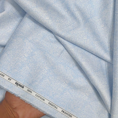 Shirt Fabric Raymond 100% Giza Cotton Print Colour Water Blue