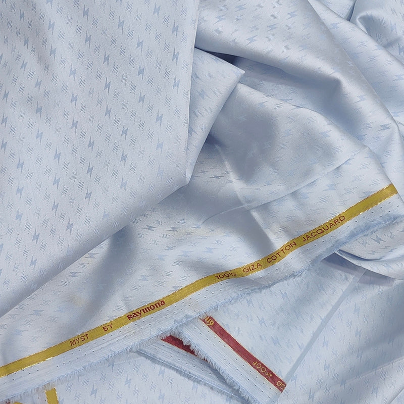 Shirt Fabric Raymond 100% Giza Cotton Print Colour Dim Blue