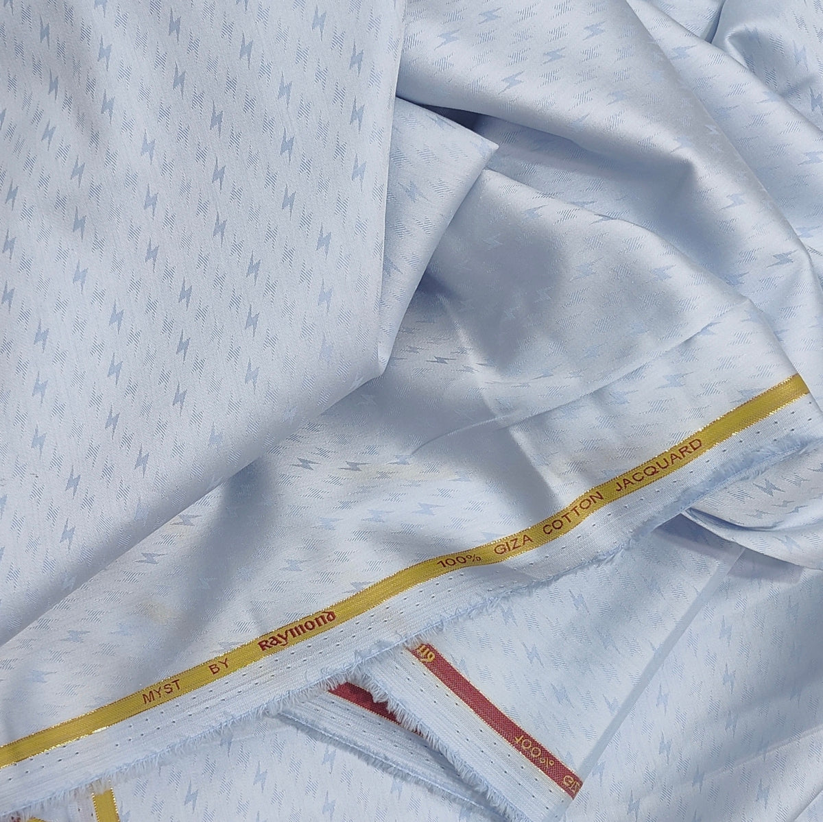Shirt Fabric Raymond 100% Giza Cotton Print Colour Dim Blue