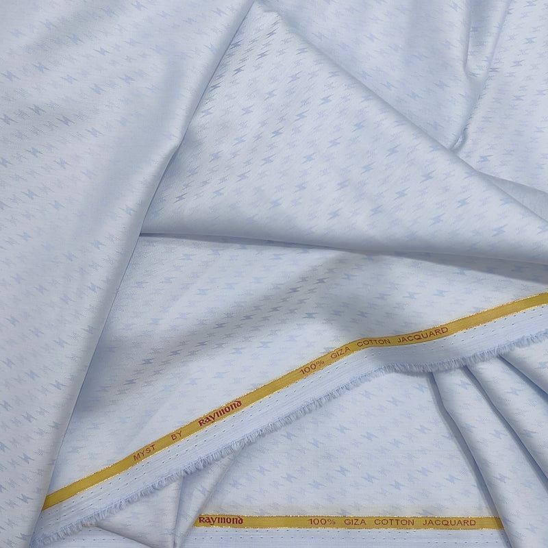 Shirt Fabric Raymond 100% Giza Cotton Print Colour Dim Blue