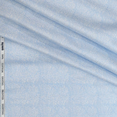 Shirt Fabric Raymond 100% Giza Cotton Print Colour Water Blue