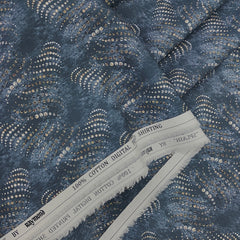Shirt Fabric Raymond 100% Giza Cotton Digital Print Colour Queen Blue