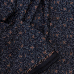 Shirt Fabric Raymond 100% Giza Cotton Print Colour Dark Space Blue