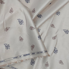 Shirt Fabric Raymond 100% Giza Cotton Print Colour Creamish Brown