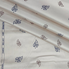 Shirt Fabric Raymond 100% Giza Cotton Print Colour Creamish Brown
