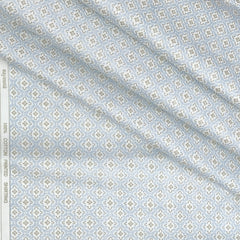 Shirt Fabric Raymond 100% Giza Cotton Print Colour Light Blue