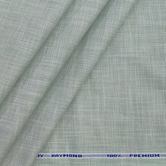 Shirt Fabric Raymond 100% Cotton Slub Colour Dry Green