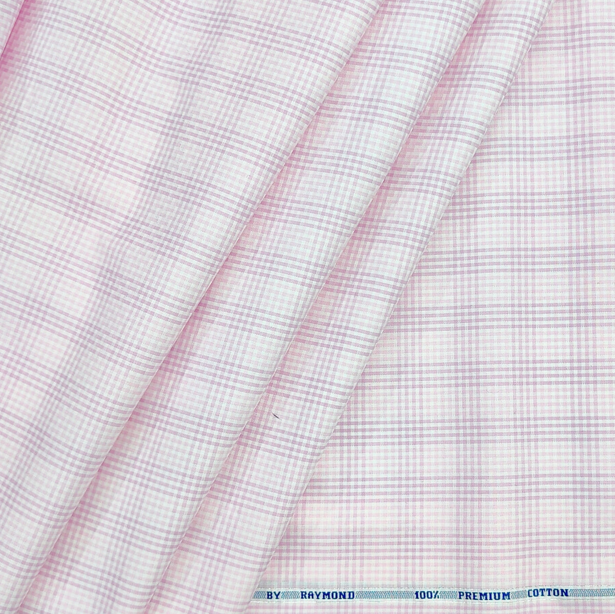 Shirt Fabric Raymond 100% Giza Cotton Premium Zigzag Colour Faded Lavender