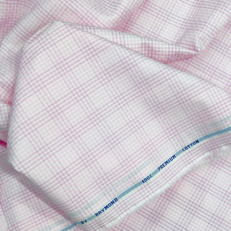 Shirt Fabric Raymond 100% Giza Cotton Premium Zigzag Colour Faded Lavender