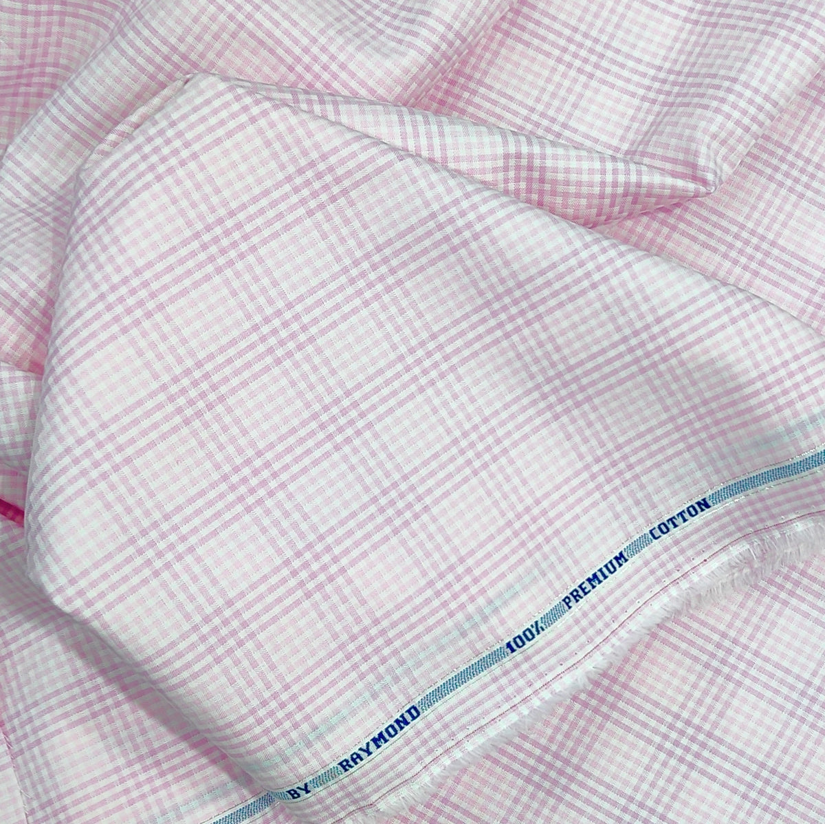 Shirt Fabric Raymond 100% Giza Cotton Premium Zigzag Colour Faded Lavender