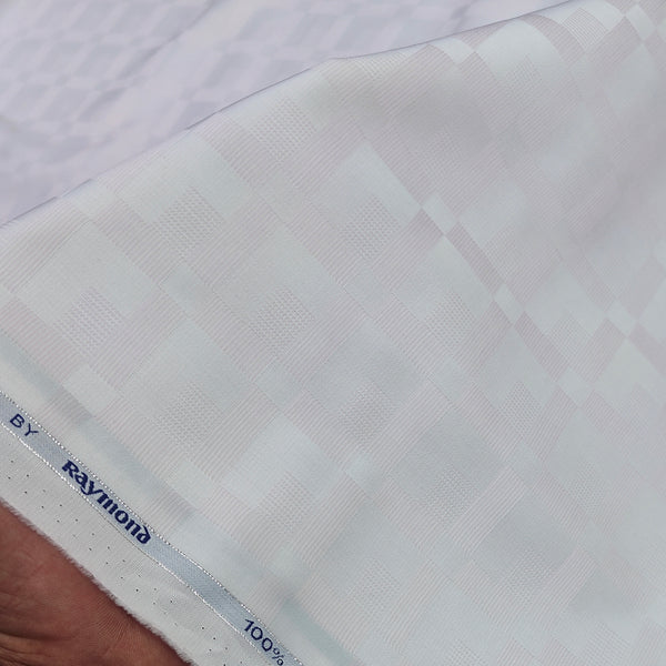 Shirt Fabric Raymond Premium Giza Cotton Check With Jacquard Colour Blush Pink