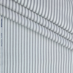 Shirt Fabric Raymond 100% Giza Cotton Premium Jacquard With Lining Colour White