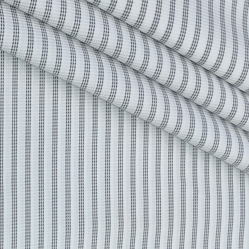 Shirt Fabric Raymond 100% Giza Cotton Premium Jacquard With Lining Colour White
