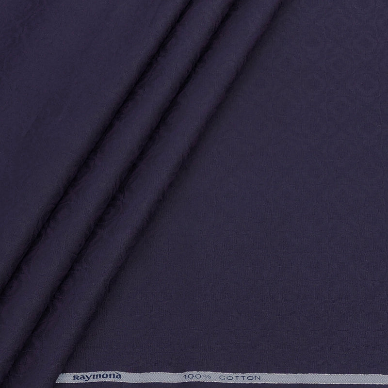 Shirt Fabric Raymond 100% Giza Cotton Jacquard Colour Dark Purple
