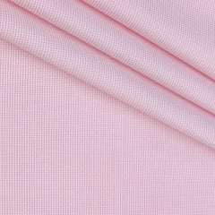 Shirt Fabric Raymond 100% Giza Cotton Premium Pin Check Colour Hot Pink