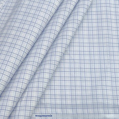 Shirt Fabric Raymond 100% Giza Cotton Premium Check Colour Light Purple N White