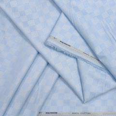 Shirt Fabric Raymond 100% Giza Cotton Jacquard Colour Light Blue