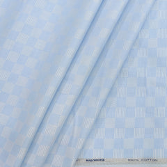 Shirt Fabric Raymond 100% Giza Cotton Jacquard Colour Light Blue