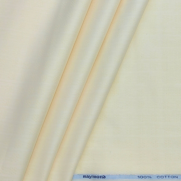 Shirt Fabric Raymond 100% Giza Cotton Jacquard Colour Ash Cream