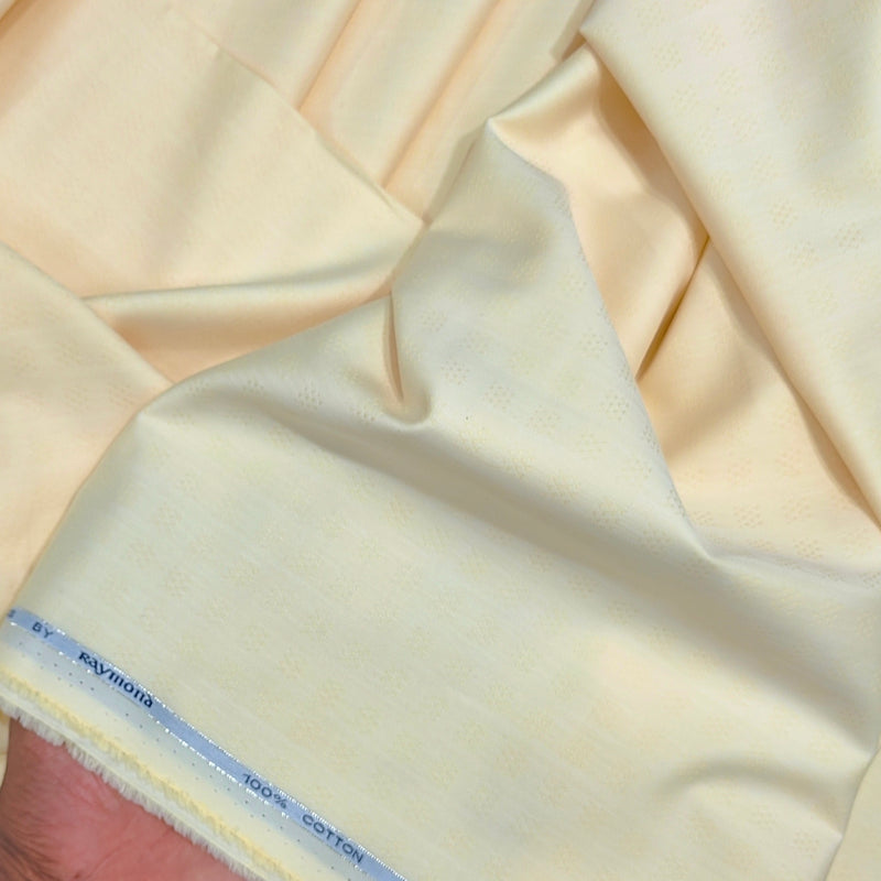 Shirt Fabric Raymond 100% Giza Cotton Jacquard Colour Ash Cream