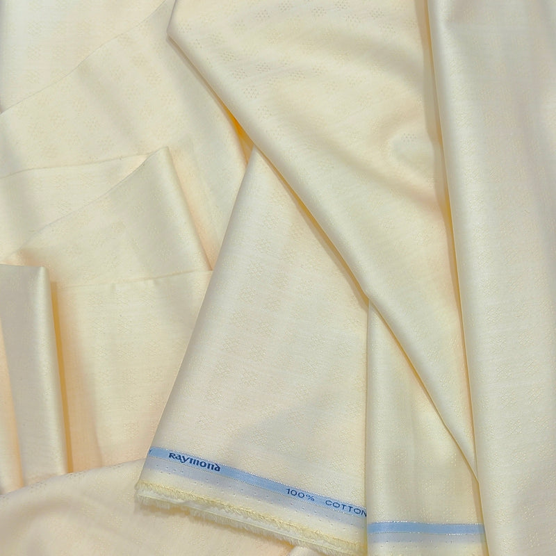 Shirt Fabric Raymond 100% Giza Cotton Jacquard Colour Ash Cream