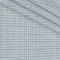 Shirt Fabric Raymond 100% Cotton Check With Slub Colour Grey N White