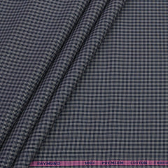 Shirt Fabric Raymond Premium Giza Small Cotton Check Colour Blueish Brown