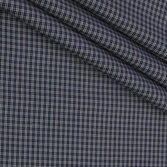 Shirt Fabric Raymond Premium Giza Small Cotton Check Colour Blueish Brown