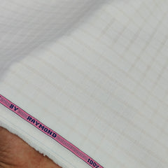 Shirt Fabric Raymond Premium Giza Cotton Check With Jacquard Colour Mystirose Peach
