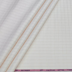 Shirt Fabric Raymond Premium Giza Cotton Check With Jacquard Colour Mystirose Peach