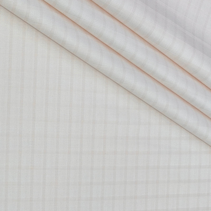 Shirt Fabric Raymond Premium Giza Cotton Check With Jacquard Colour Mystirose Peach