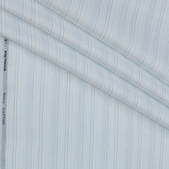 Shirt Fabric Raymond Premium Giza Cotton Lining With Dobby Colour Blue N White