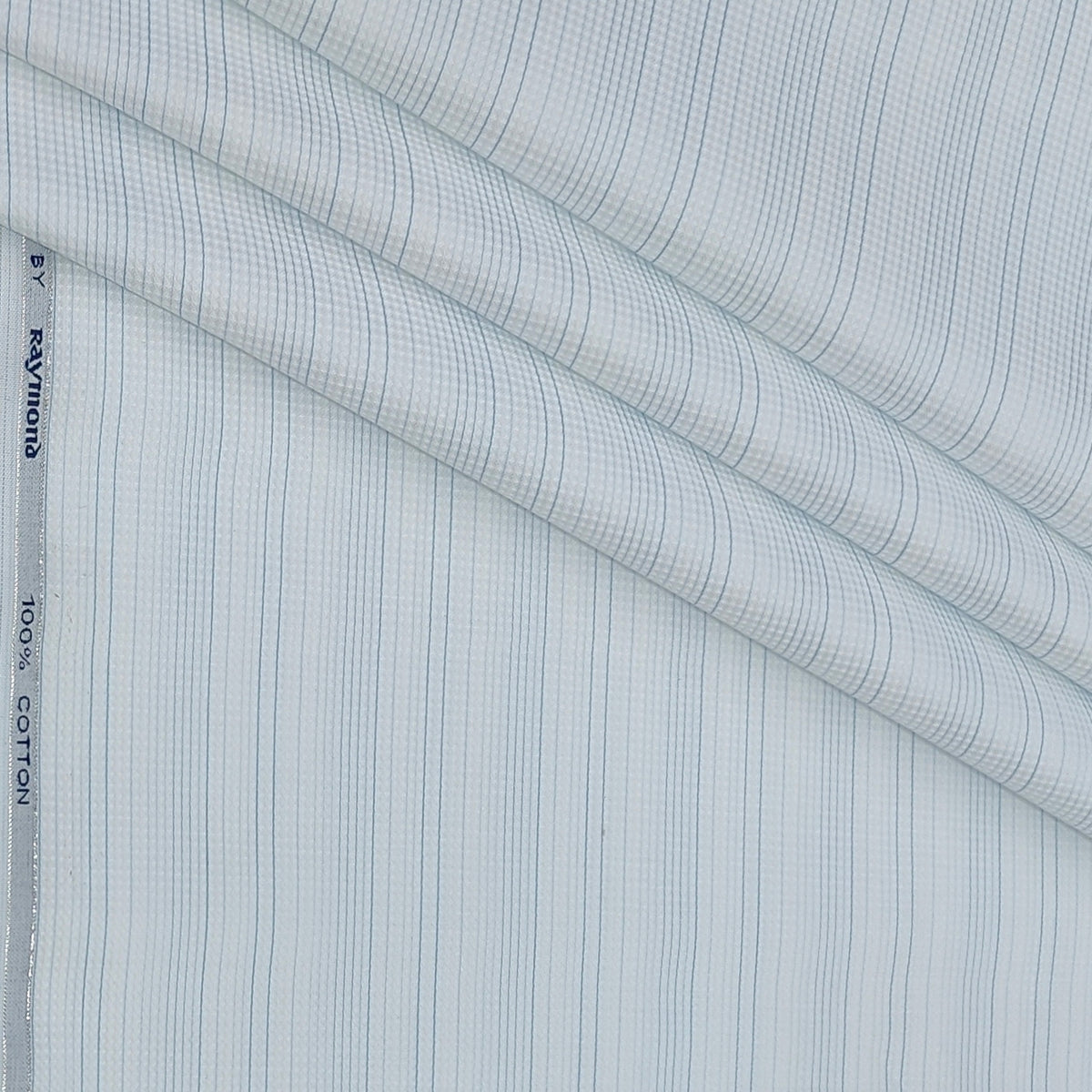 Shirt Fabric Raymond Premium Giza Cotton Lining With Dobby Colour Blue N White
