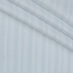 Shirt Fabric Raymond Premium Giza Cotton Lining With Dobby Colour Blue N White