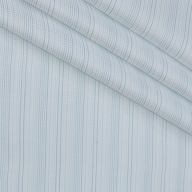 Shirt Fabric Raymond Premium Giza Cotton Lining With Dobby Colour Blue N White