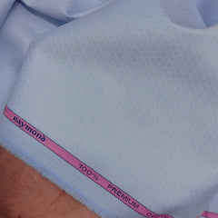 Shirt Fabric Raymond 100% Giza Cotton Jacquard Colour Light Blue
