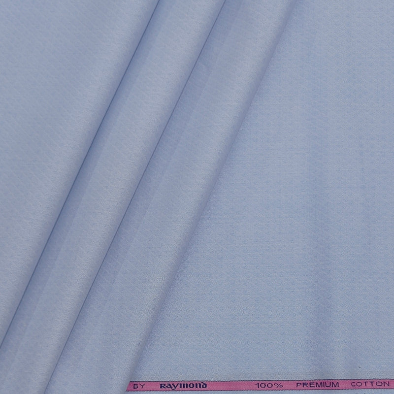 Shirt Fabric Raymond 100% Giza Cotton Jacquard Colour Light Blue