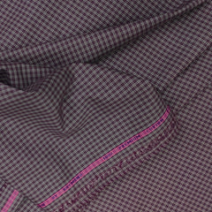 Shirt Fabric Raymond Premium Giza Small Cotton Check Colour Purplish Brown