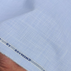 Shirt Fabric Raymond 100% Cotton Slub Colour Blue