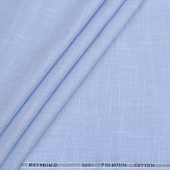 Shirt Fabric Raymond 100% Cotton Slub Colour Blue