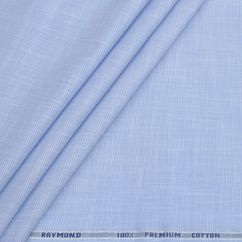 Shirt Fabric Raymond 100% Cotton Slub Colour Blue