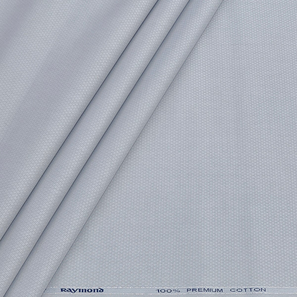 Shirt Fabric Raymond 100% Giza Cotton Jacquard Colour Silver