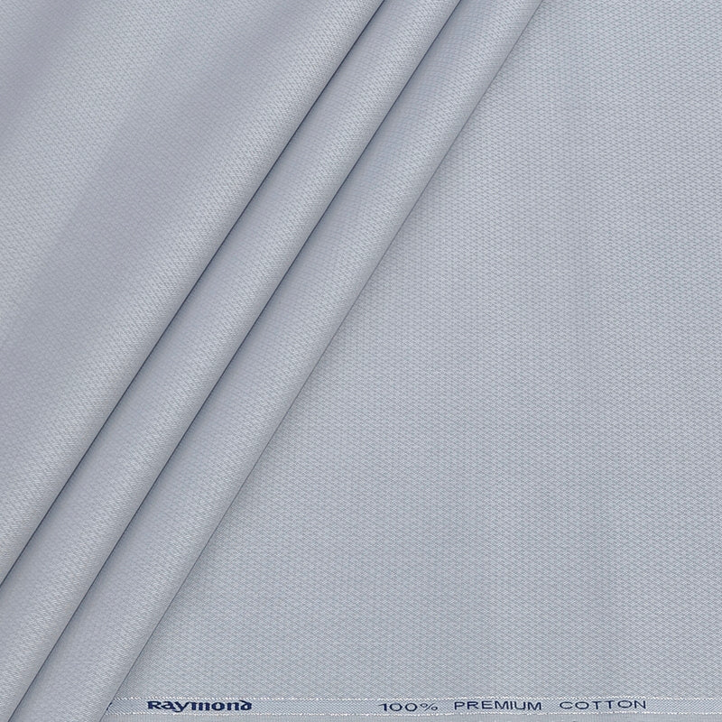 Shirt Fabric Raymond 100% Giza Cotton Jacquard Colour Silver