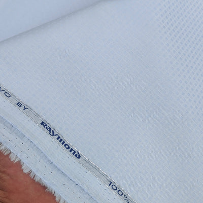 Shirt Fabric Raymond Premium Giza Cotton Dobby Colour Light Blue
